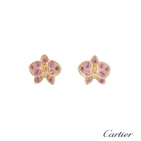 Cartier Rose Gold Caresse DOrchid?es Earrings B8044600
